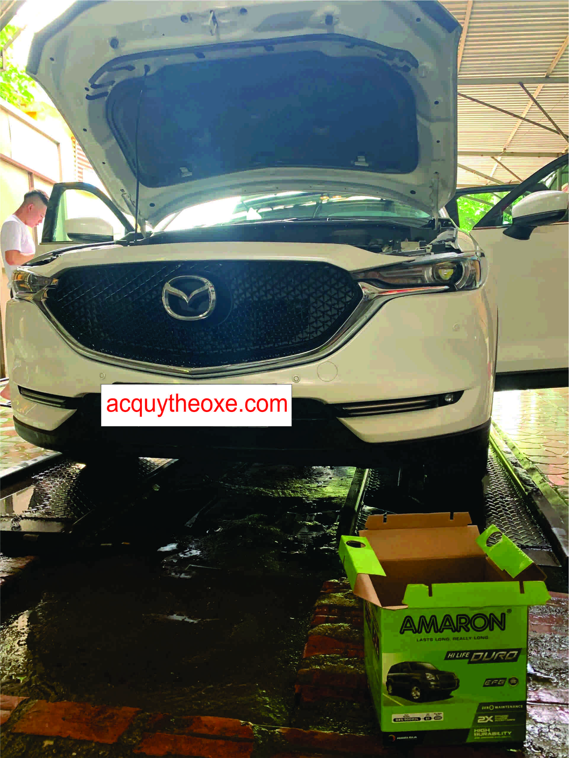 ắc quy amaron q85 thay cho mazda cx5