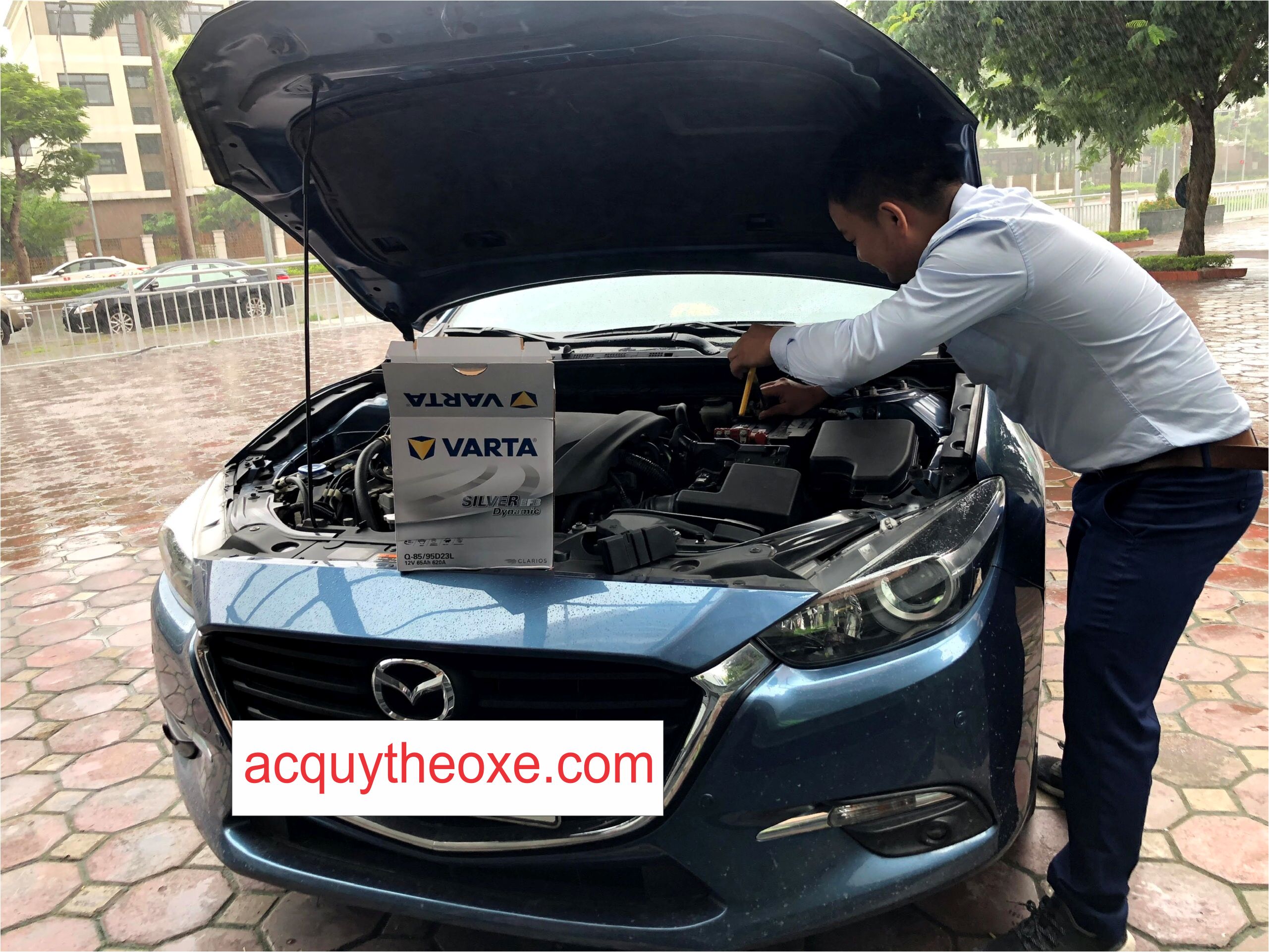 Ắc quy varta Q85 thay cho Mazda