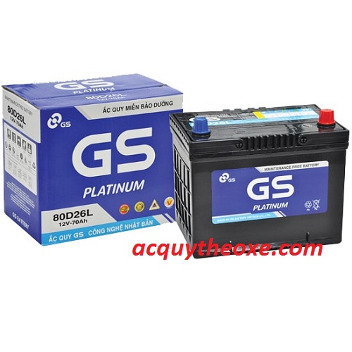 Bình ắc quy GS MF 80D26L 12V 70Ah