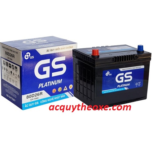 Bình ắc quy GS MF 80D26R 12V 70Ah